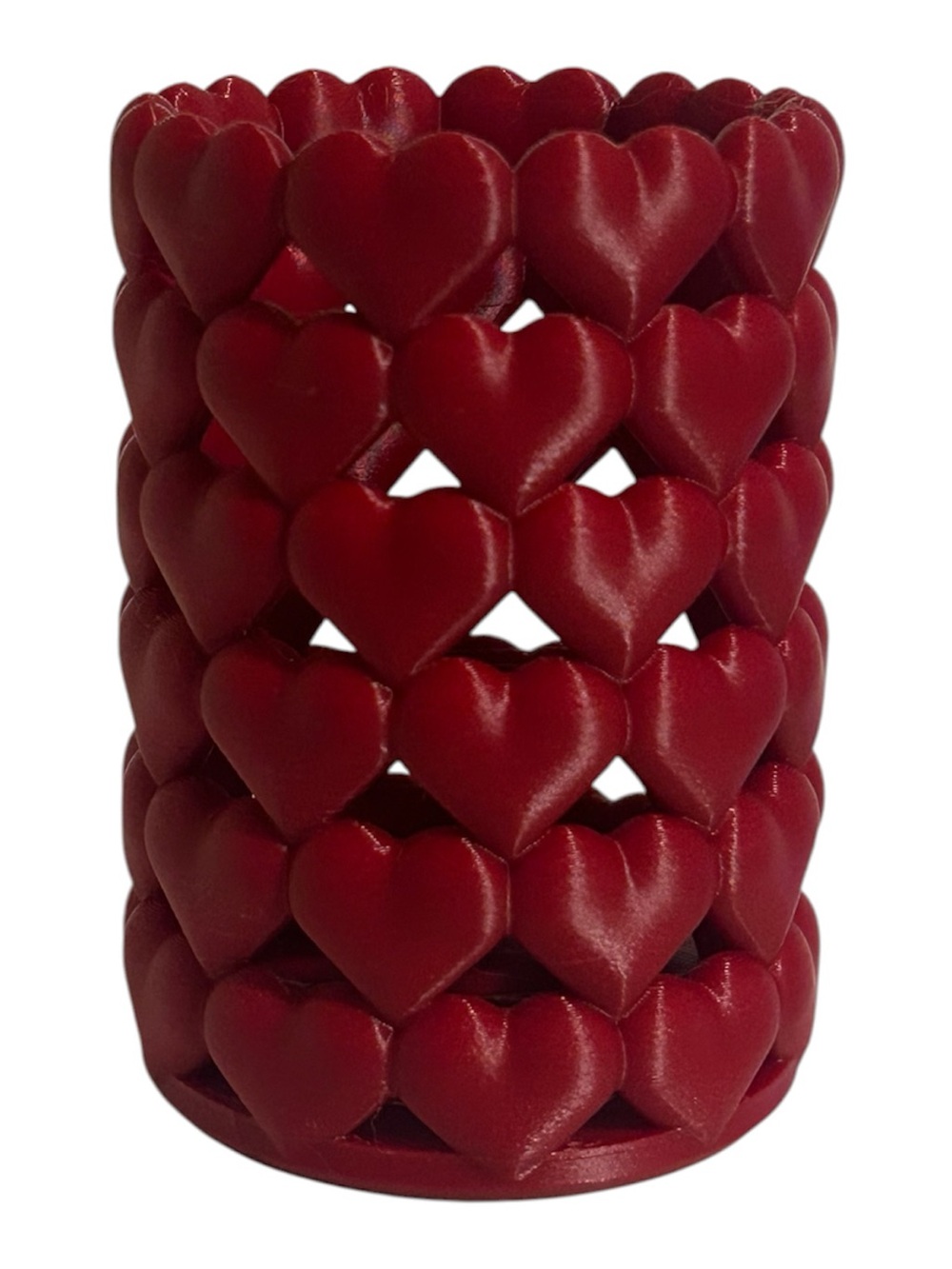 Red Heart Makeup Brush Holder - Women Makeup Brushes & Tools
